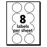 Printable Self-adhesive Removable Color-coding Labels, 1.25" Dia., Neon Red, 8/sheet, 50 Sheets/pack