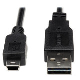 Universal Reversible Usb 2.0 Cable, Reversible A To 5-pin Mini B (m/m), 6 Ft.
