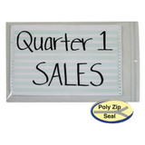 Heavyweight Industrial Poly Zip Bags, 2", 13 X 16 3/4, 50/box