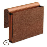 Premium Reinforced Expanding Wallet, 3.5" Expansion, 1 Section, Legal Size, Red Fiber