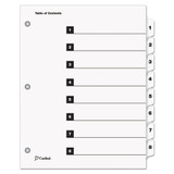 Onestep Printable Table Of Contents And Dividers, 8-tab, 1 To 8, 11 X 8.5, White, 1 Set