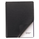 Leather Look Presentation Covers For Binding Systems, 11.25 X 8.75, Black, 100 Sets/box