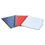 Colorlife Presstex Classification Folders, 2 Dividers, Letter Size, Dark Blue, 10/box