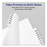 Avery-style Preprinted Legal Side Tab Divider, Exhibit R, Letter, White, 25/pack