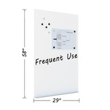 Magnetic Dry Erase Tile Board, 38 1/2 X 58, White Surface