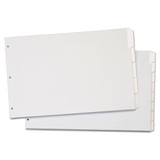 Write 'n Erase Tabloid Index Dividers, 12-tab, 11 X 17, White, 1 Set