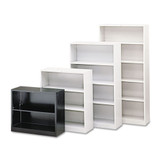 Metal Bookcase, Six-shelf, 34-1/2w X 12-5/8d X 81-1/8h, Light Gray