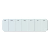 Cubicle Glass Dry Erase Undated One Week Calendar Board, 20 X 5.5, White
