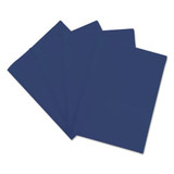 Plastic Twin-pocket Report Covers With 3 Fasteners, 100 Sheets,royalblue, 10/pk