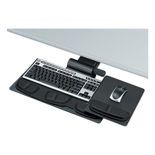 Professional Premier Series Adjustable Keyboard Tray, 19w X 10.63d, Black