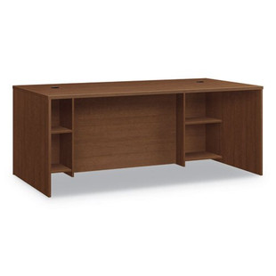 Foundation Breakfront Desk Shell, 72w X 36d X 29h, Shaker Cherry