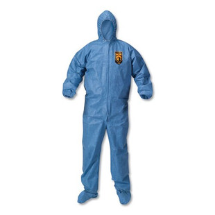 A60 Blood And Chemical Splash Protection Coveralls, 2x-large, Blue, 24/carton