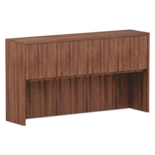 Alera Valencia Series Hutch, 3-comp, 64.75w X 15d X 35.38h, Modern Walnut