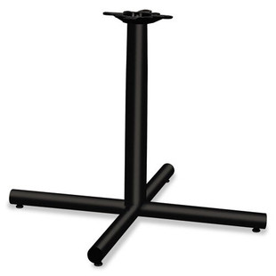 Single Column Steel Base, 36w X 36d X 27-7/8h, Black