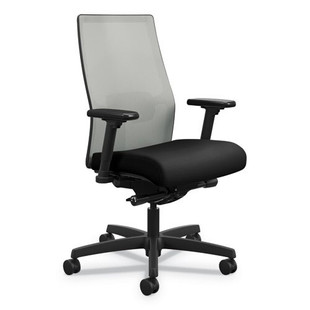 Ignition 2.0 4-way Stretch Mid-back Mesh Task Chair, Supports Up To 300 Lbs., Black Seat, Fog Back, Black Base