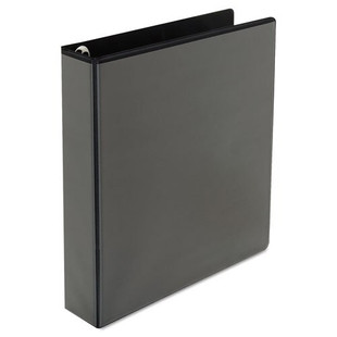 Deluxe Easy-to-open Round-ring View Binder, 3 Rings, 1.5" Capacity, 11 X 8.5, Black