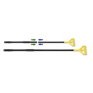 Two-piece Metal Handle With Plastic Quick Change Head, 62" Handle, Black/yellow