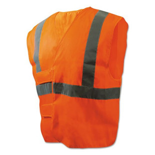 Class 2 Safety Vests, Orange/silver, Standard