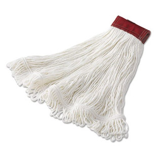 Super Stitch Rayon Mop Heads, White, Large, 6/carton