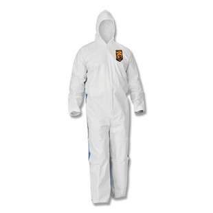 A35 Coveralls, Hooded, Large, White, 25/carton
