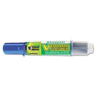 Begreen V Board Master Dry Erase Marker, Medium Chisel Tip, Blue