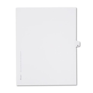 Preprinted Legal Exhibit Side Tab Index Dividers, Allstate Style, 10-tab, 39, 11 X 8.5, White, 25/pack