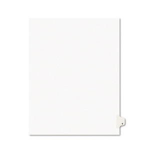 Preprinted Legal Exhibit Side Tab Index Dividers, Avery Style, 26-tab, Y, 11 X 8.5, White, 25/pack