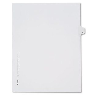 Preprinted Legal Exhibit Side Tab Index Dividers, Allstate Style, 26-tab, S, 11 X 8.5, White, 25/pack