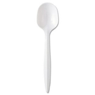 Medium-weight Cutlery, Soup Spoon, White, 1000/carton