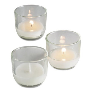 Wax Petite Lites, 5 Hour Burn, 2.19"d X 1.88"h, 0.35 Oz, Clear, 48/carton