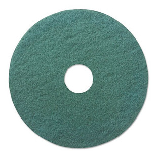 Heavy-duty Scrubbing Floor Pads, 13" Diameter, Green, 5/carton