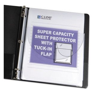 Super Capacity Sheet Protectors With Tuck-in Flap, 200", Letter Size, 10/pack