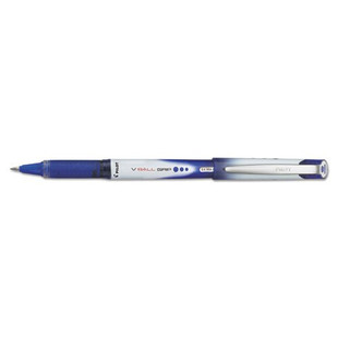 Vball Grip Liquid Ink Stick Roller Ball Pen, .5mm, Blue Ink, Blue/white Barrel, Dozen