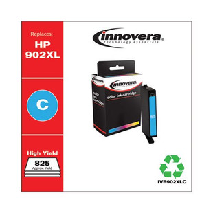 Remanufactured Cyan High-yield Ink, Replacement For Hp 902xl (t6m02an), 825 Page Yield