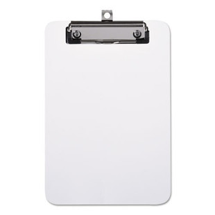 Plastic Clipboard With Low Profile Clip, 1/2" Capacity, Holds 5 X 8, Clear