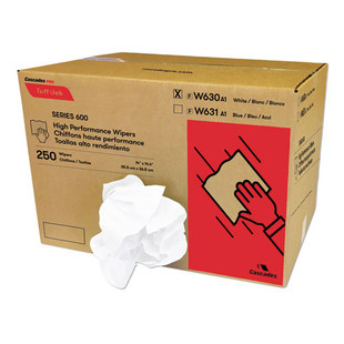 Tuff-job Spunlace Towels, White, Crumple Pack, 14 3/8 X 14, 250/carton