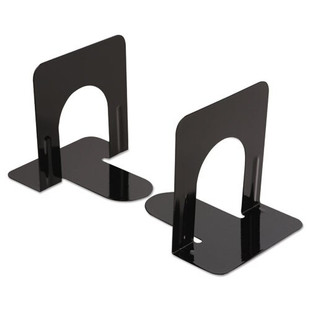 Economy Bookends, Standard, 4 3/4 X 5 1/4 X 5, Heavy Gauge Steel, Black