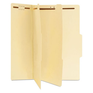 Six-section Classification Folders, 2 Dividers, Legal Size, Manila, 15/box