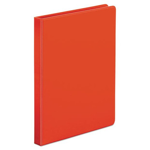 Economy Non-view Round Ring Binder, 3 Rings, 0.5" Capacity, 11 X 8.5, Red