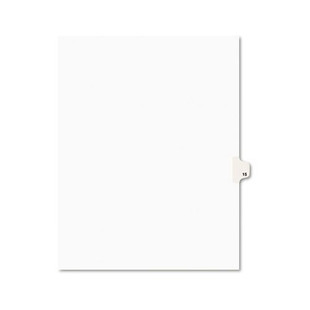 Preprinted Legal Exhibit Side Tab Index Dividers, Avery Style, 10-tab, 15, 11 X 8.5, White, 25/pack