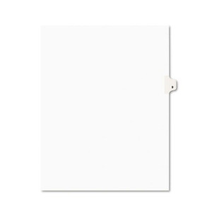 Preprinted Legal Exhibit Side Tab Index Dividers, Avery Style, 10-tab, 9, 11 X 8.5, White, 25/pack