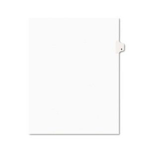 Preprinted Legal Exhibit Side Tab Index Dividers, Avery Style, 10-tab, 6, 11 X 8.5, White, 25/pack