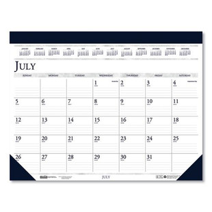 Recycled Compact Academic Desk Pad Calendar, 18.5 X 13, 2020-2021