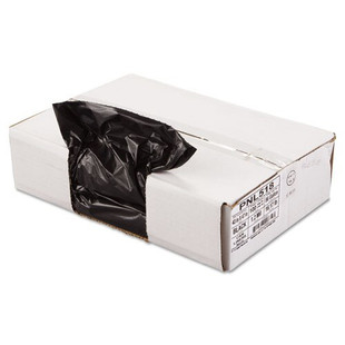 Linear Low Density Can Liners, 56 Gal, 1.2 Mil, 43" X 47", Black, 100/carton