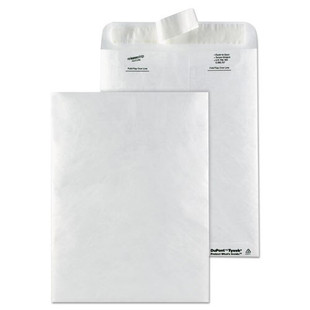 Catalog Mailers, Dupont Tyvek, #10 1/2, Cheese Blade Flap, Redi-strip Closure, 9 X 12, White, 50/box