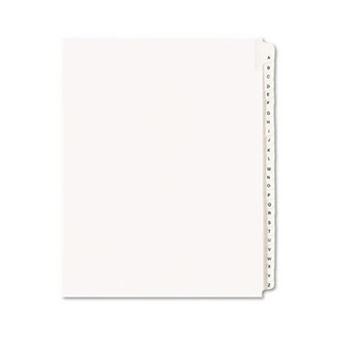 Preprinted Legal Exhibit Side Tab Index Dividers, Allstate Style, 26-tab, A To Z, 11 X 8.5, White, 1 Set