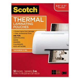 Laminating Pouches, 5 Mil, 9" X 11.5", Gloss Clear, 50/pack