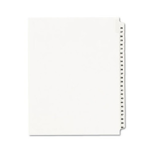 Preprinted Legal Exhibit Side Tab Index Dividers, Avery Style, 25-tab, 26 To 50, 11 X 8.5, White, 1 Set Preprinted Legal Exhibit Side Tab Index Dividers, Avery Style, 25-tab, 26 To 50, 11 X 8.5, White, 1 Set