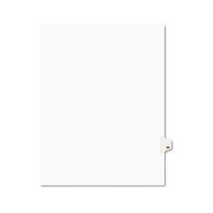 Preprinted Legal Exhibit Side Tab Index Dividers, Avery Style, 10-tab, 20, 11 X 8.5, White, 25/pack