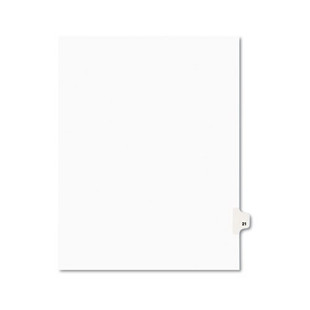 Preprinted Legal Exhibit Side Tab Index Dividers, Avery Style, 10-tab, 21, 11 X 8.5, White, 25/pack